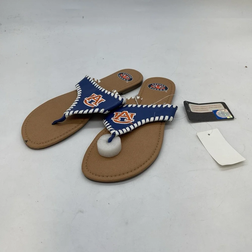 Auburn University Flip-Flops Womens 9 Men's 8 Sandals Thong Casual Sports